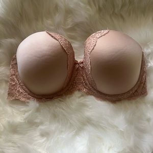 ✨$6✨ Victoria’s Secret Dream angels strapless beige nude praline bra
